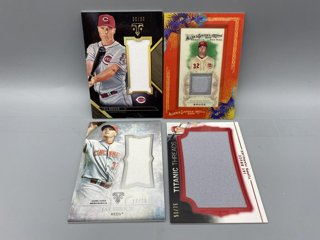 Jay Bruce Cincinnati Reds Jersey Cards - Lot of 4 (1 of 2)