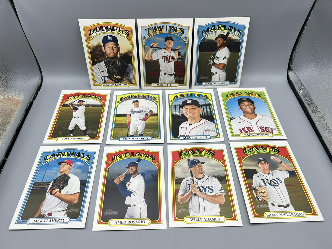 2021 Topps Heritage Baseball Oversize Box Toppers Lot of 11 - Clayton Kershaw (1 of 2)