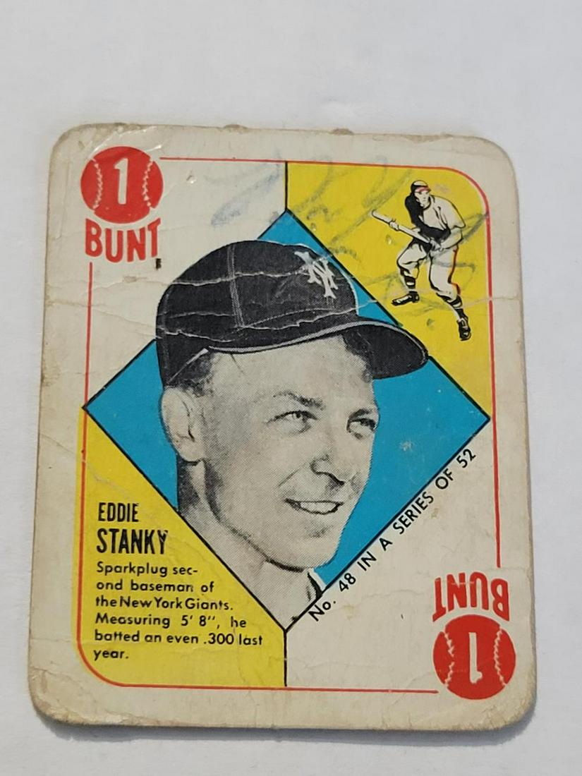 1951 Topps Red Backs #48 Eddie Stanky (1 of 2)