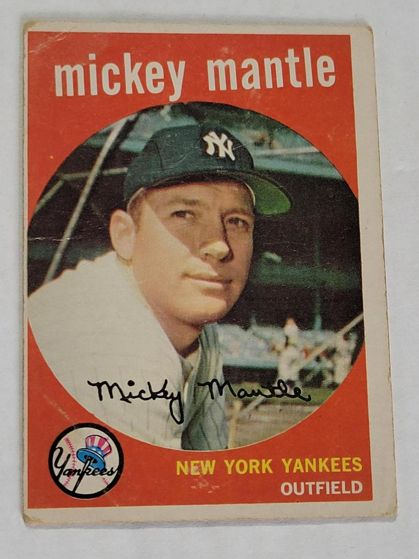 1959 Topps Baseball #10 Mickey Mantle (1 of 6)
