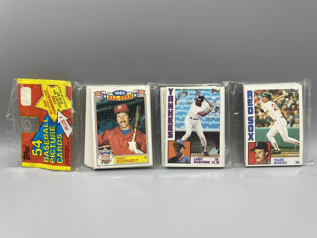 1984 Topps Baseball Rack Pack - Possible Don Mattingly RC - Wade Boggs on Front of Pack (1 of 2)
