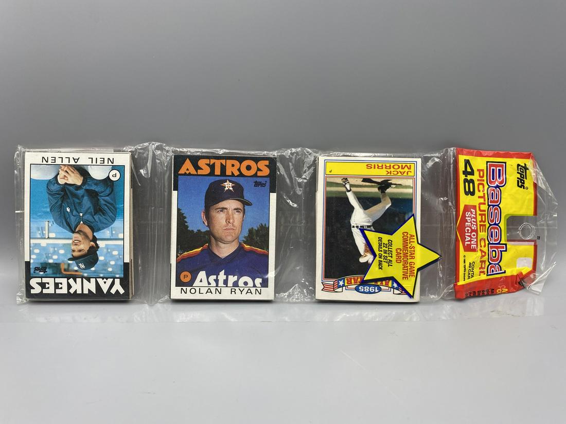 1986 Topps Baseball Rack Pack - Nolan Ryan on front (1 of 2)