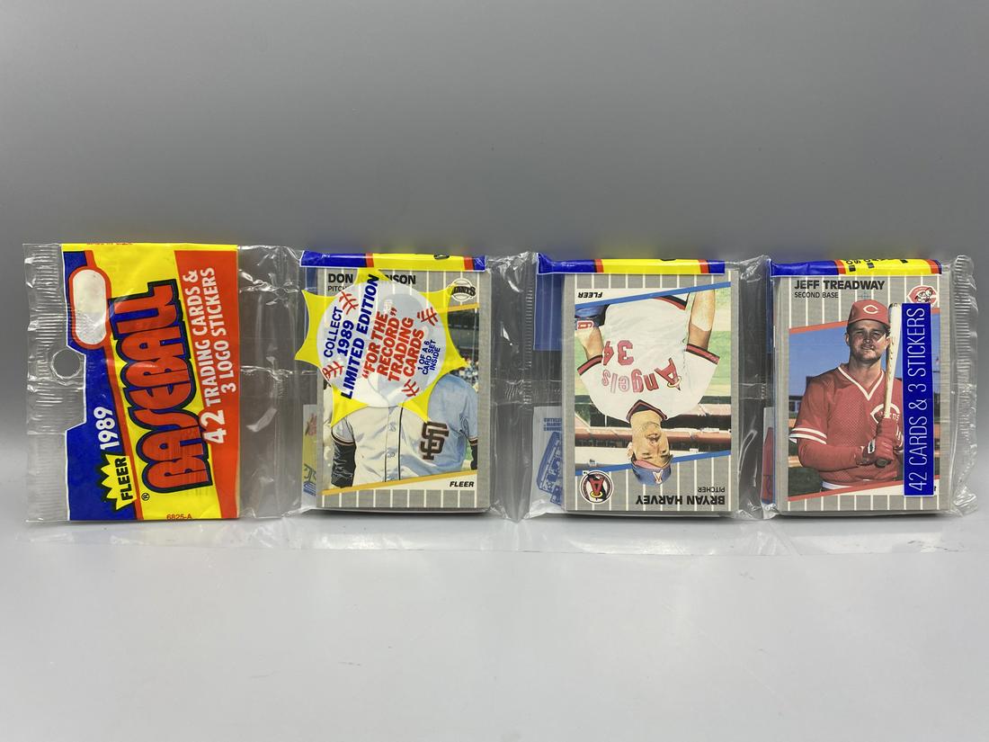 1989 Fleer Baseball Rack Pack W/ Jeff Treadway Target Error Card On Front - Possible Ken Griffey Jr (1 of 3)