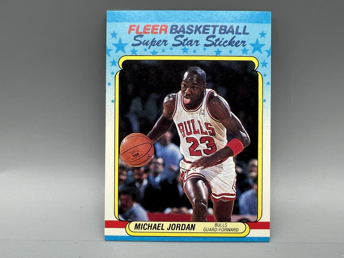 1988 Fleer Sticker Michael Jordan #7: 1988 Fleer Sticker Michael Jordan #7