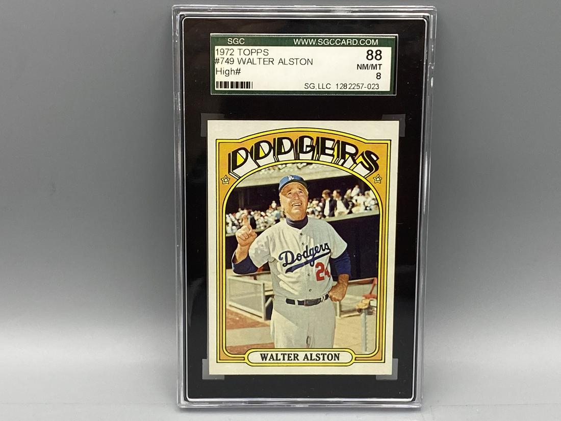 1972 Topps Walt Alston #749 SGC NM-MT 8 - High Number Short Print (1 of 2)