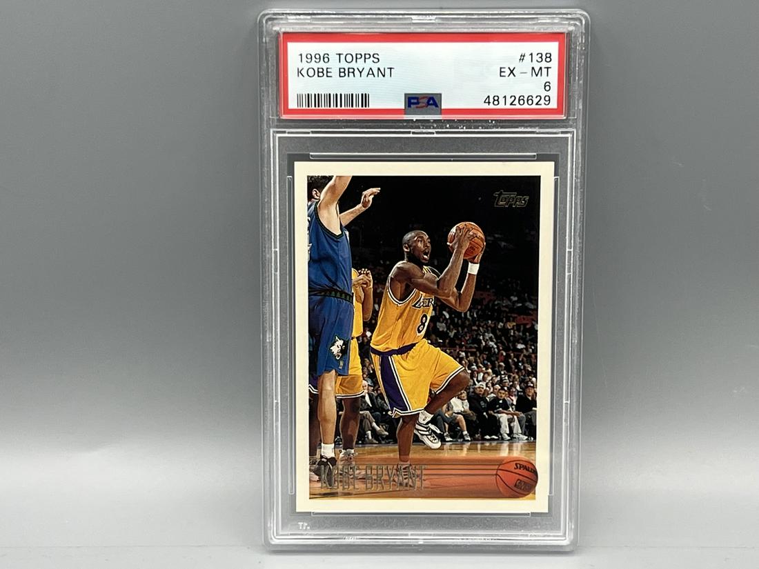 1996 Topps Kobe Bryant RC #138 PSA EX-MT 6 (1 of 2)