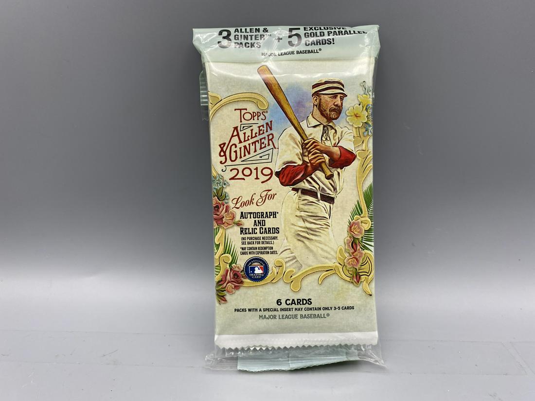 2019 Topps Allen & Ginter Baseball Value Pack with 3 Packs and 5 Gold Parallels (1 of 2)