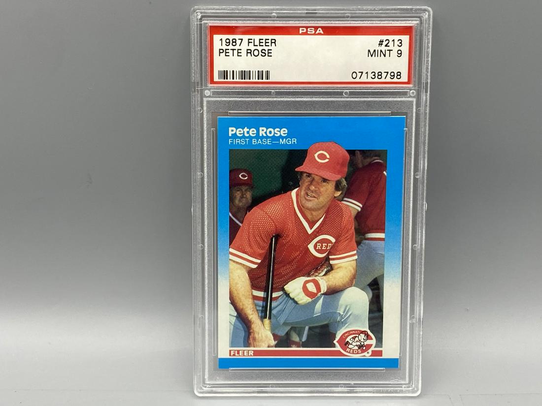 1987 Fleer Pete Rose #213 PSA Mint 9 (1 of 2)
