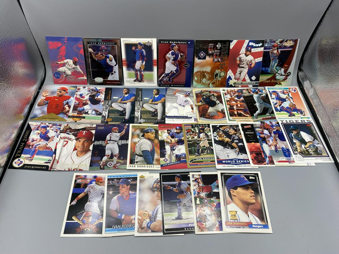 Lot of (31) Assorted Ivan Rodriguez Baseball Cards - Varying Conditions (1 of 10)