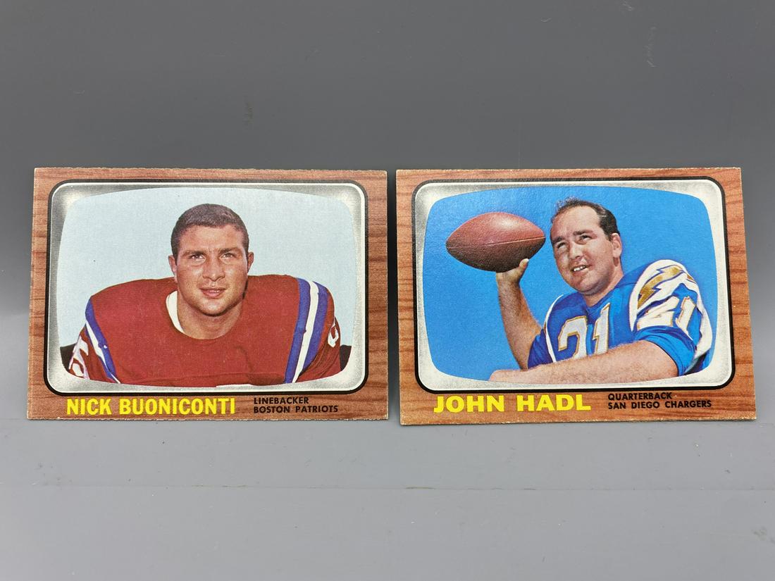 1966 Topps Nick Buoniconti #3 & John Hadl #125 (1 of 2)