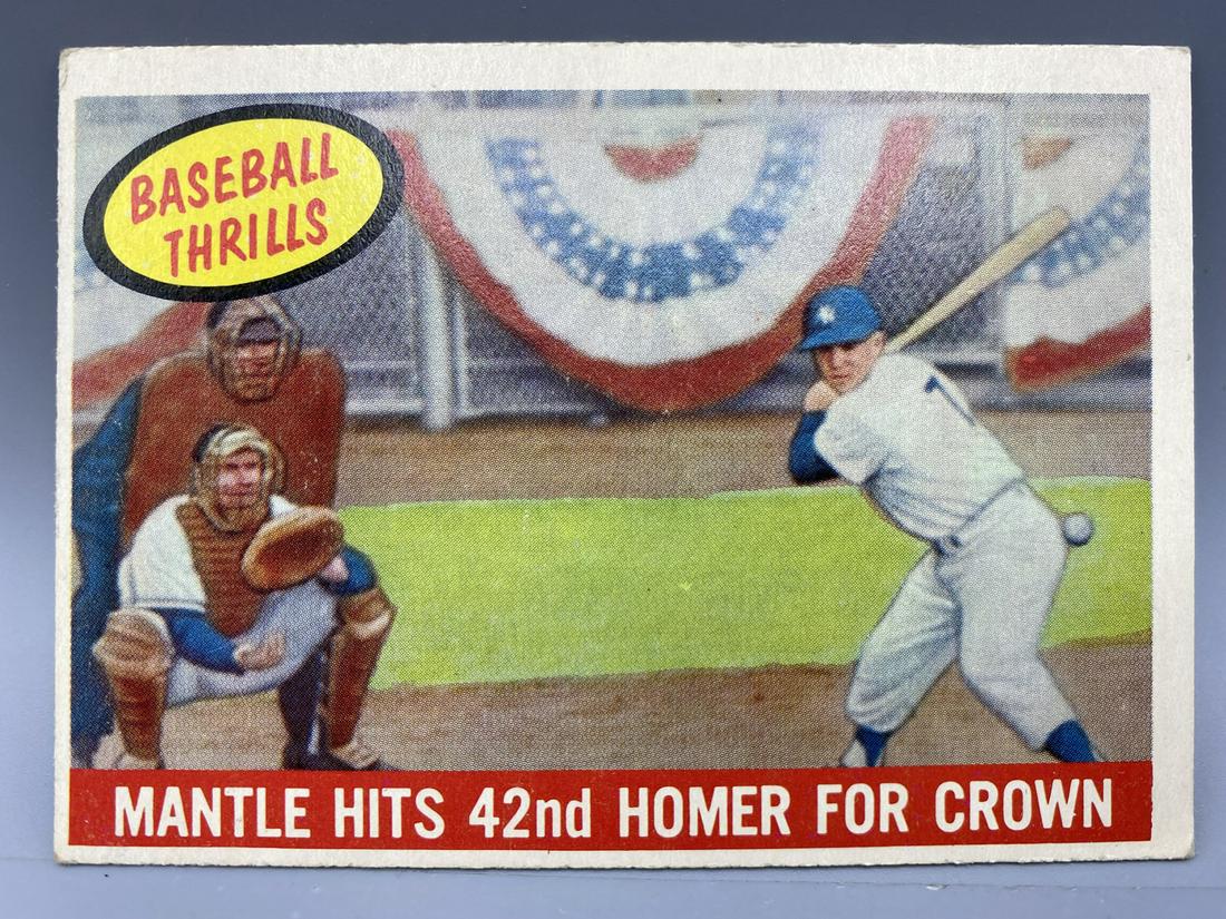 1959 Topps Baseball Thrills Mickey Mantle #461 (1 of 2)