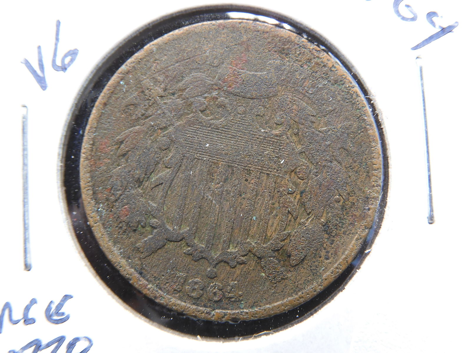 1864 (Large Motto) Two Cent Piece - Civil War Era! (1 of 3)