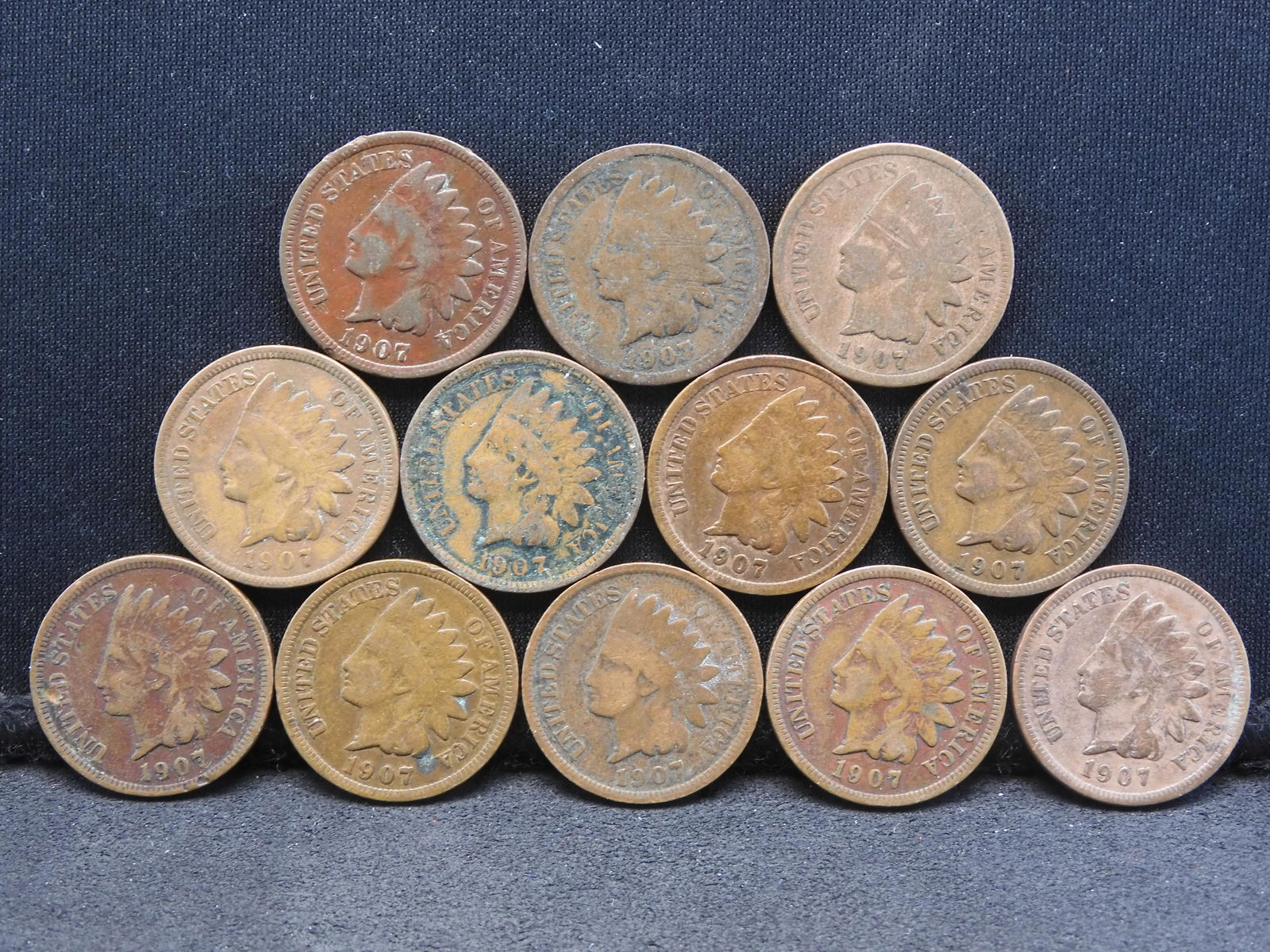 12 - 1907 Indian Head Cents (1 of 2)