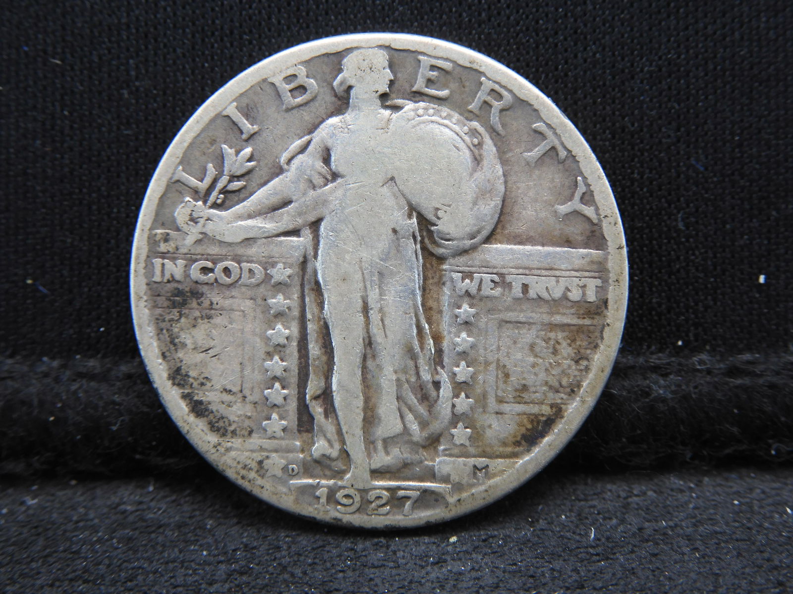 1927-D Standing Liberty Quarter.  Tougher Date.  Nice VG. (1 of 3)
