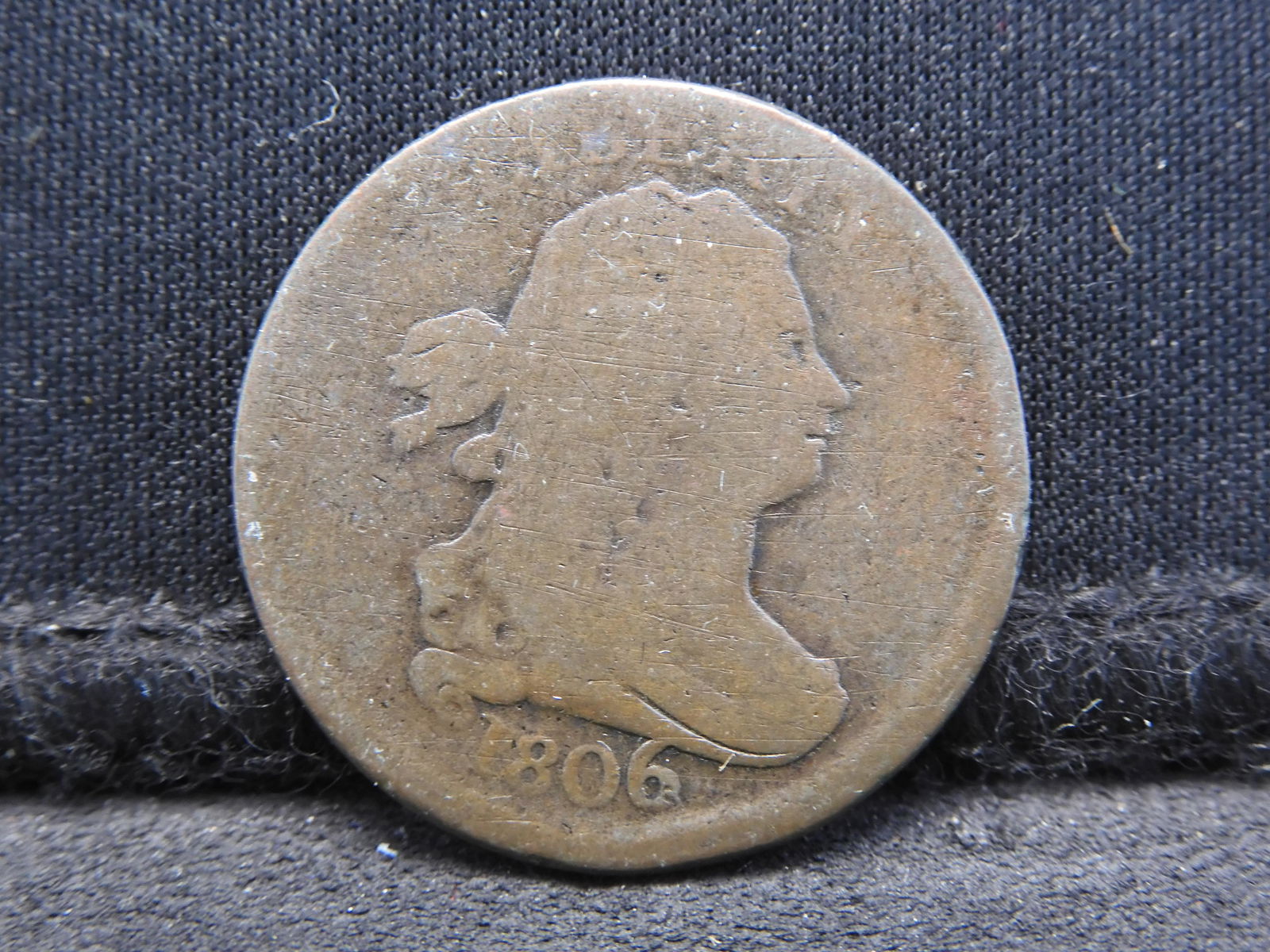 1806 United States Draped Bust Half Cent.  Rotated Reverse. (1 of 2)