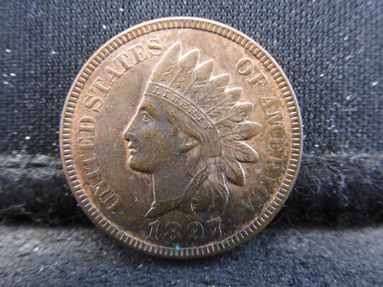 1897 Indian cent.  Choice Red and Brown BU. (1 of 3)