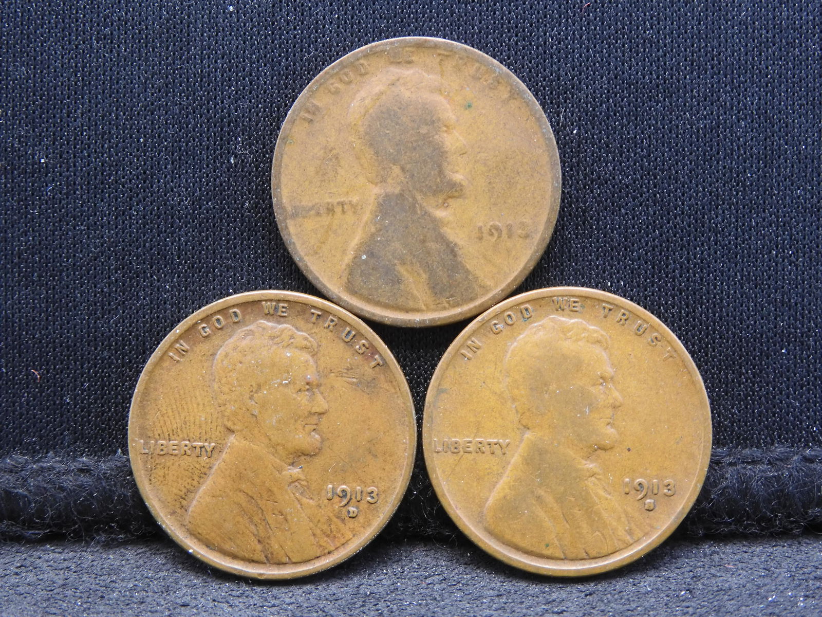 1913 P/D/S  Lincoln Wheat Cents (1 of 2)