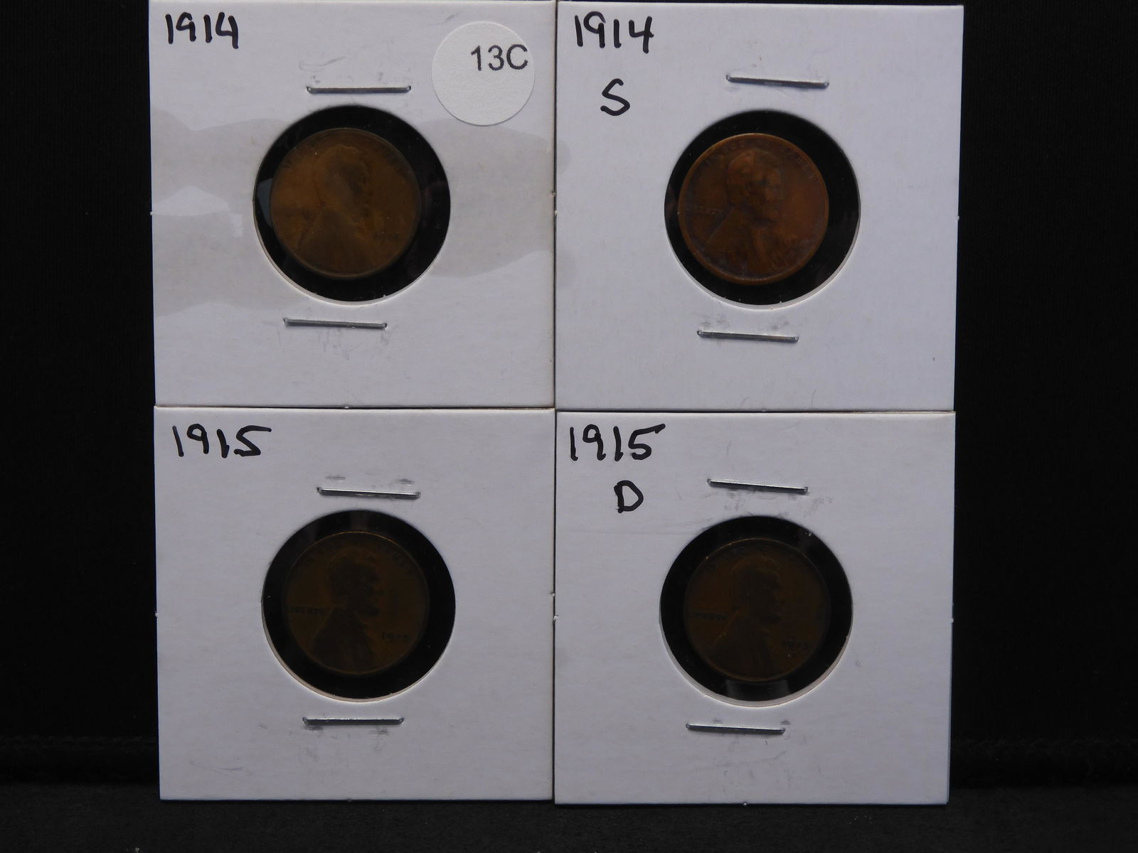 1914 P/S - 1915 P/D Lincoln Wheat Cents (1 of 9)