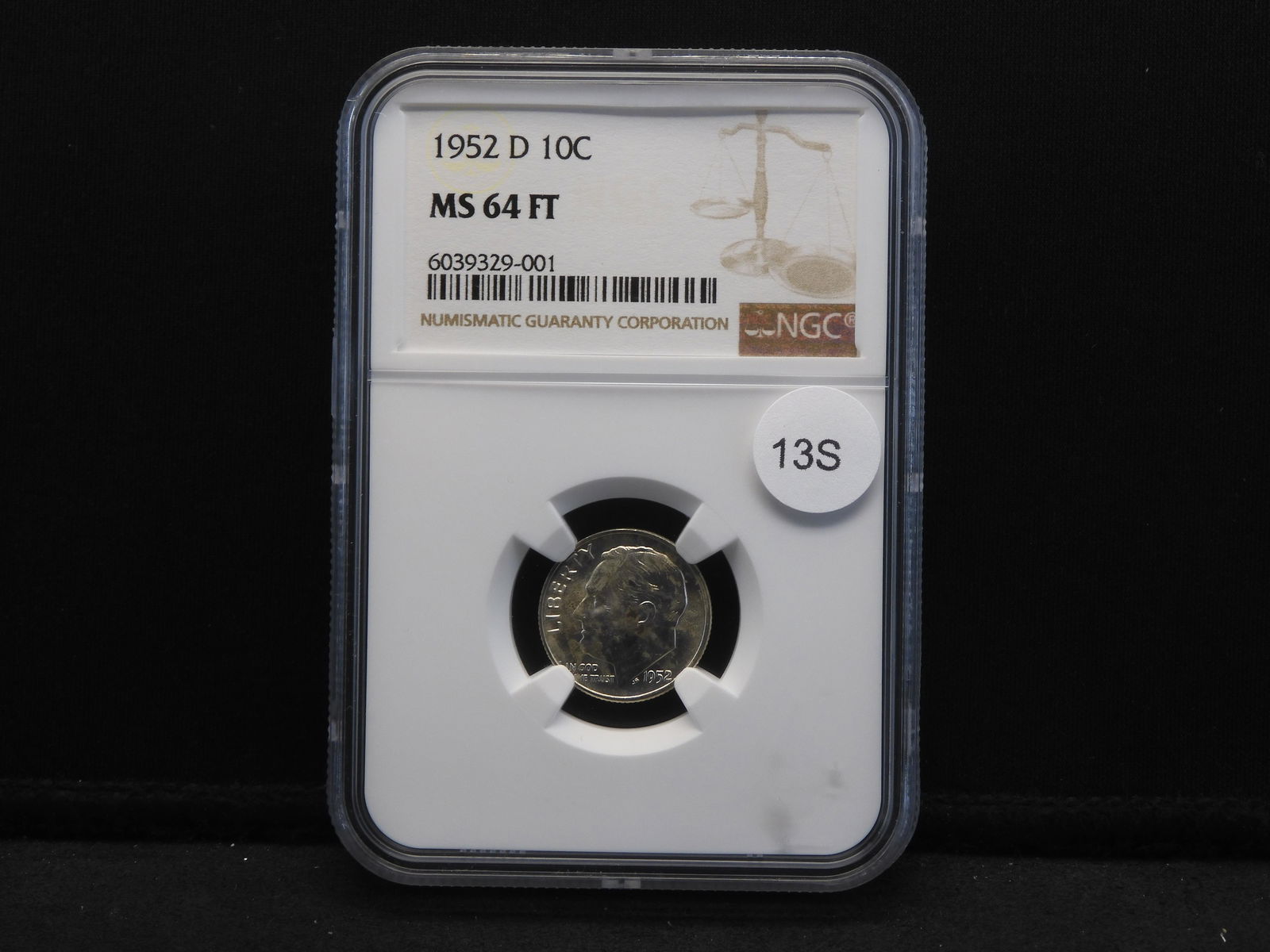 1952-D Silver Roosevelt Dime - NGC - MS 64 FT (1 of 4)