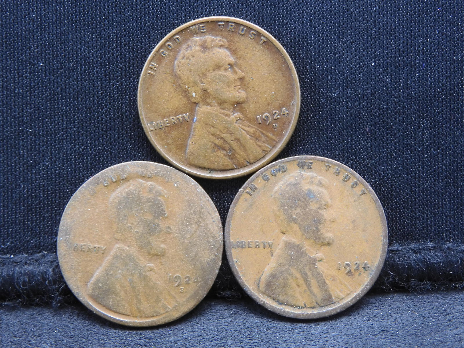1924 P/D/S  Lincoln Wheat Cents (1 of 3)