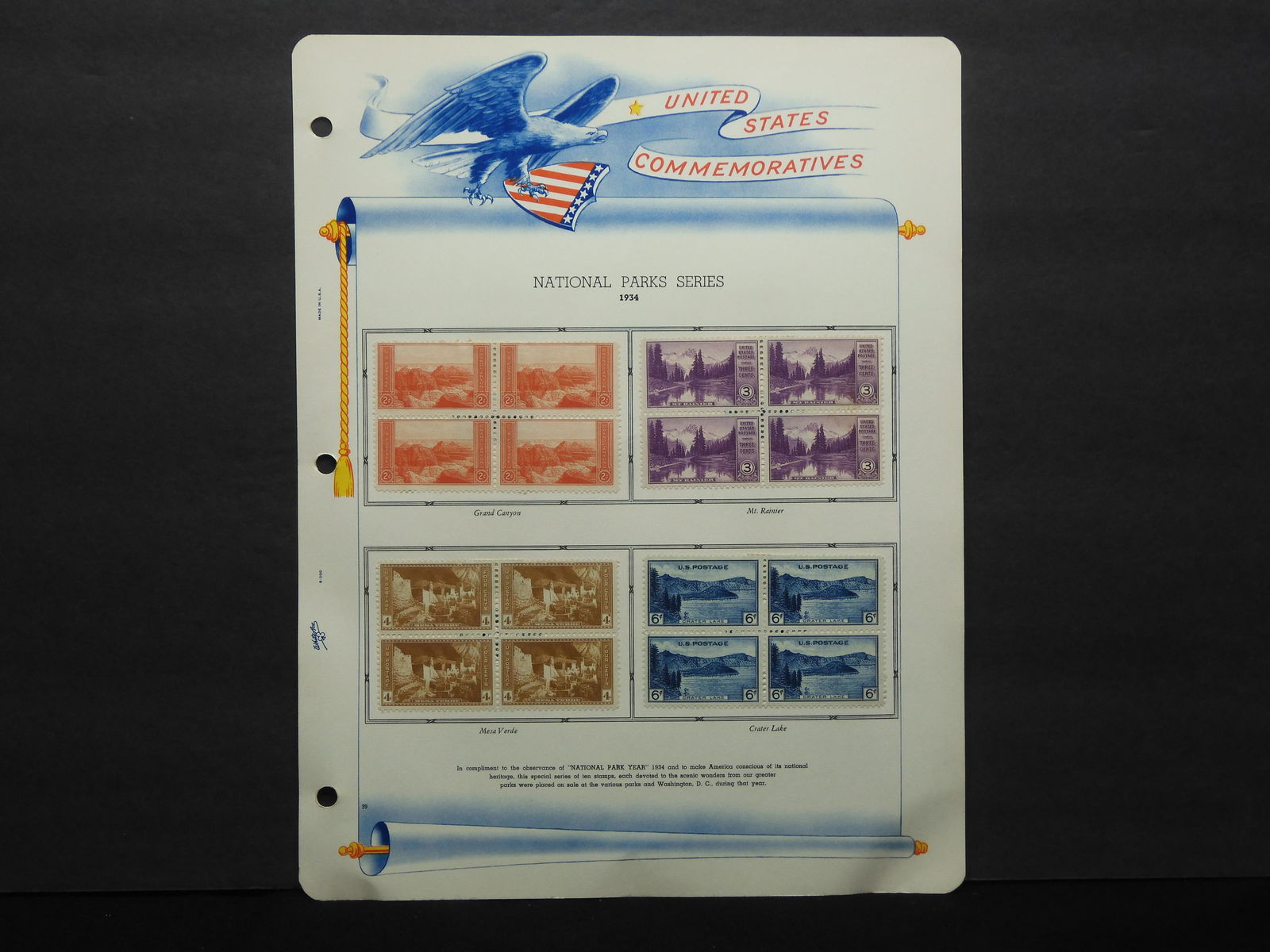 1935 Plate Block 3 Cent Stamps With A Variety Of Themes: CT Tercentenary, CA Pacific Expo, Boulder (1 of 6)