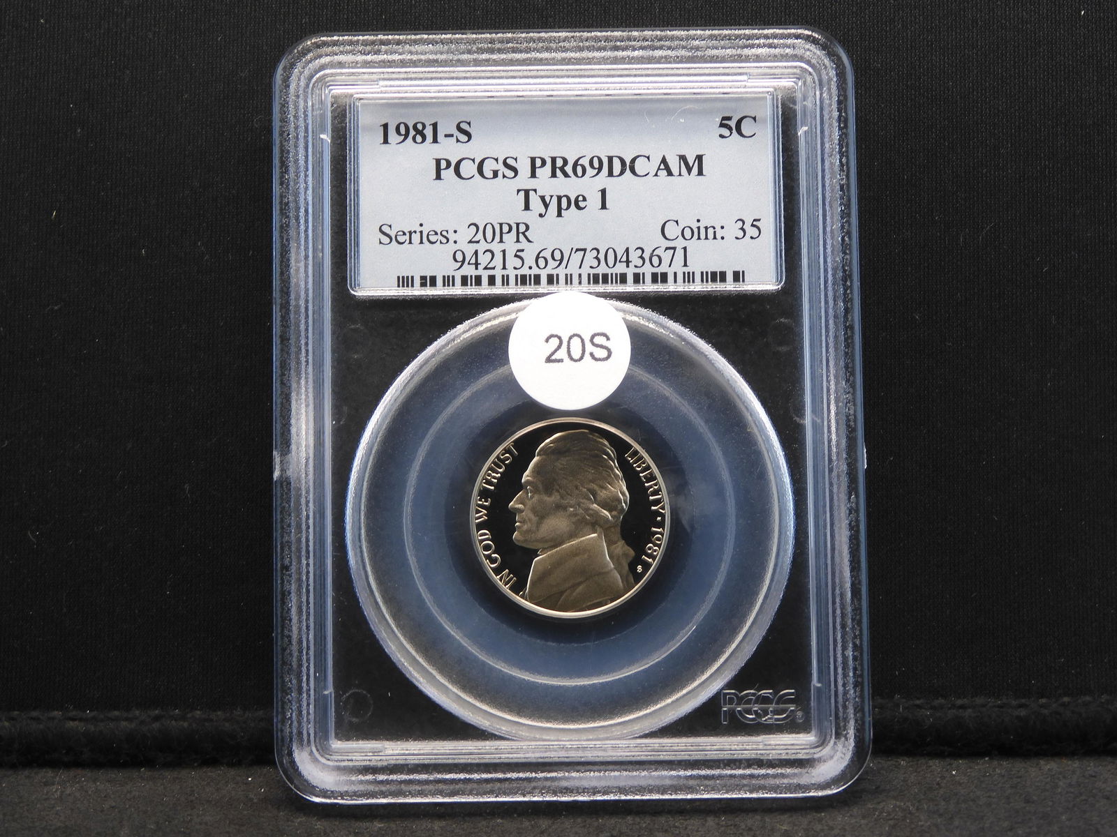 1981-S Jefferson Nickel - PCGS - PR 69 - Deep Cameo - Type 1 (1 of 4)