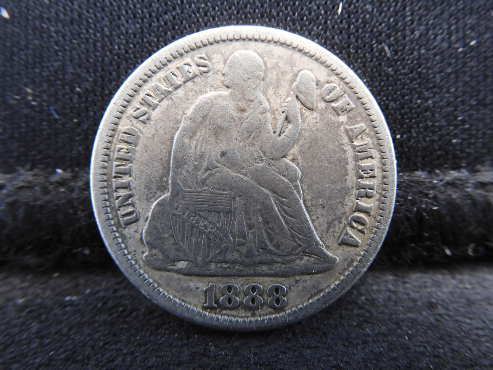 1888-S Seated Dime.  XF plus. (1 of 3)