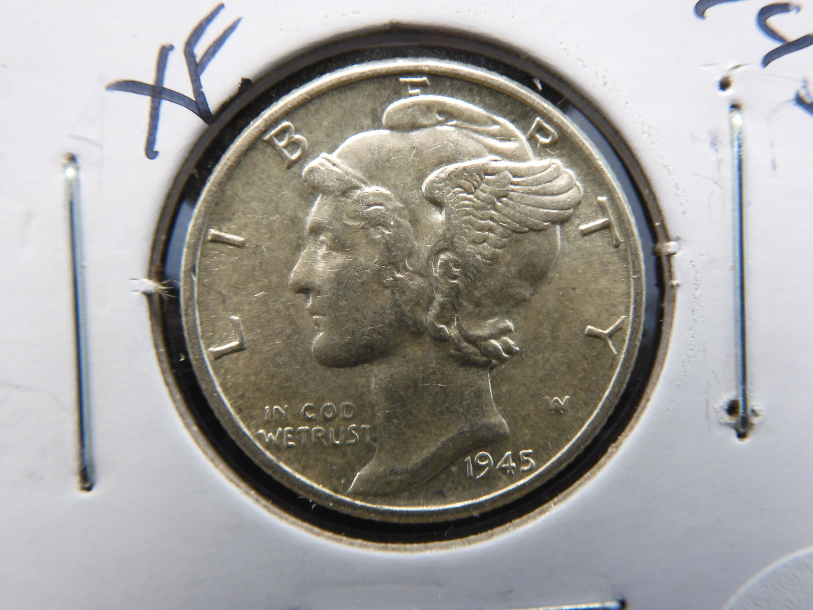 1945 Mercury Dime - Better Grade - With Diagonal Bands! (1 of 3)
