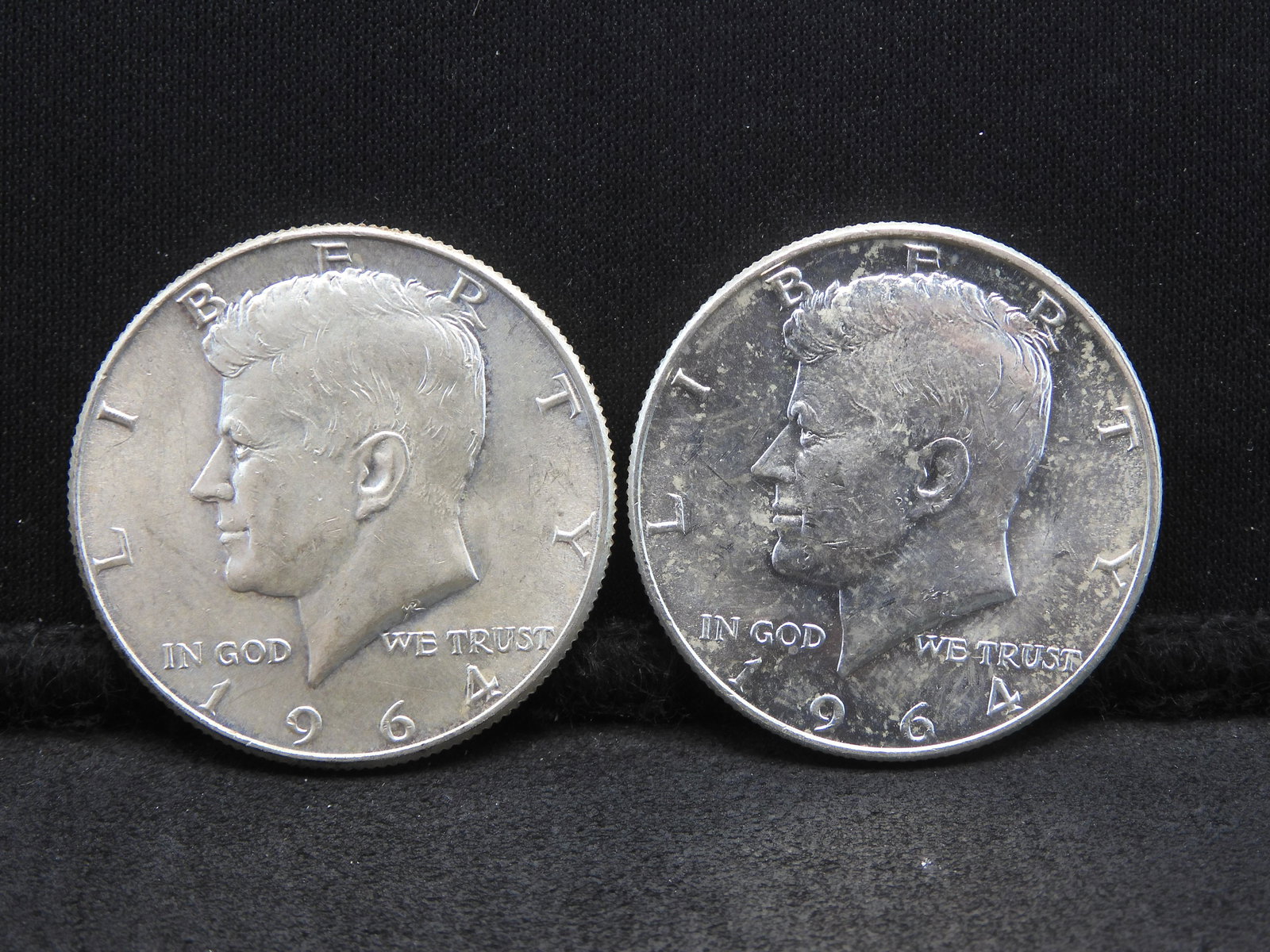 Two 1964-D Kennedy Half Dollars 90% Silver (1 of 2)