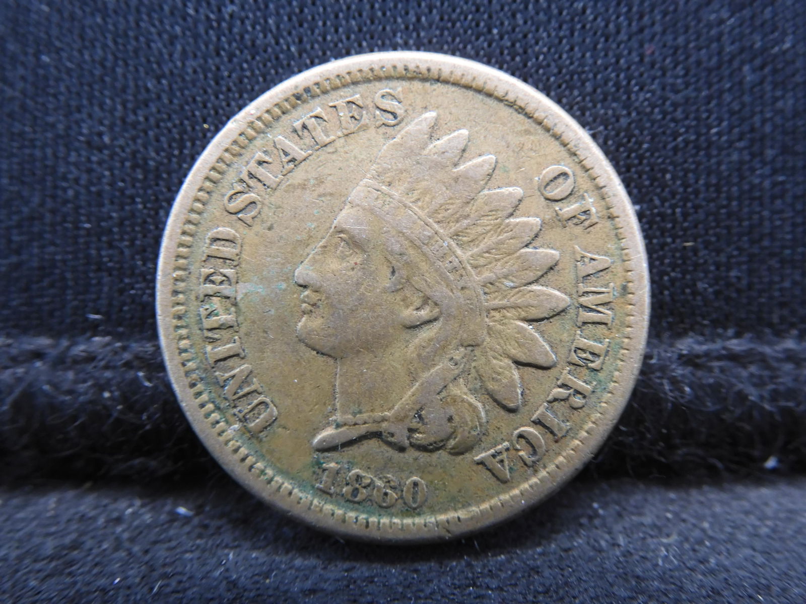 1860-CN Indian Head Cent.  Readable Liberty. (1 of 2)