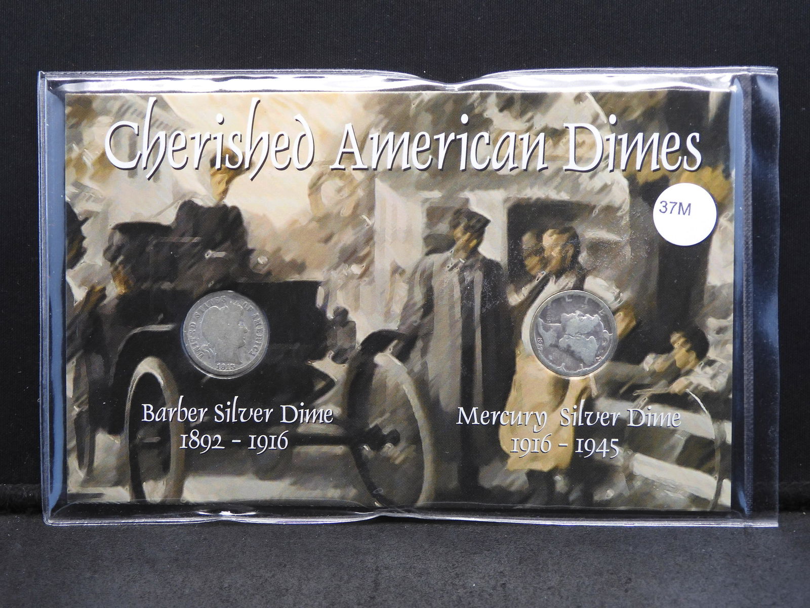 Cherished American Dimes Issued By First Commemorative Mint.  Barber & Mercury Silver Dimes. (1 of 6)