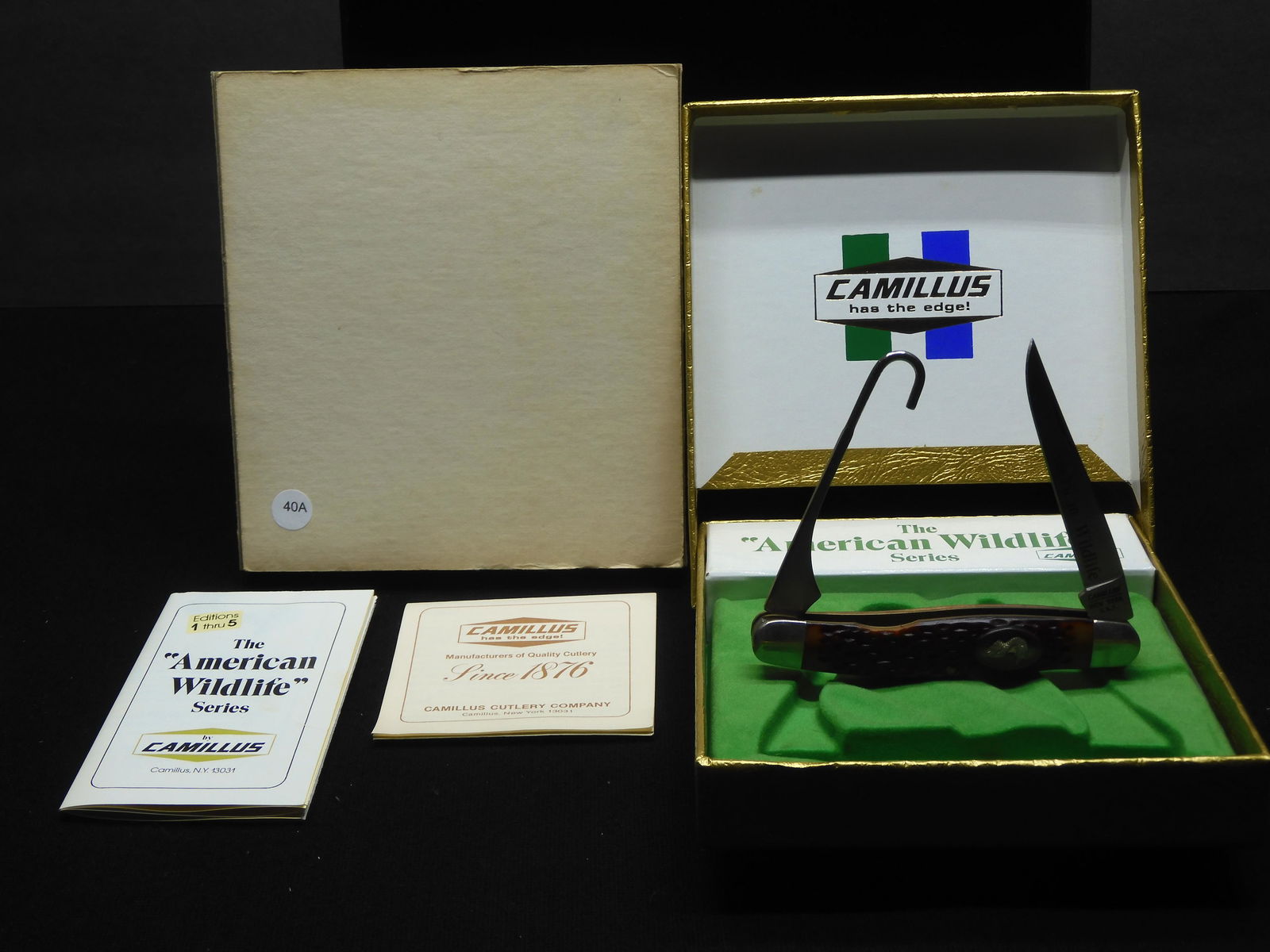 Camillus American Wildlife Series (Wild Turkey) Pocket Knife.  New in box. (1 of 10)