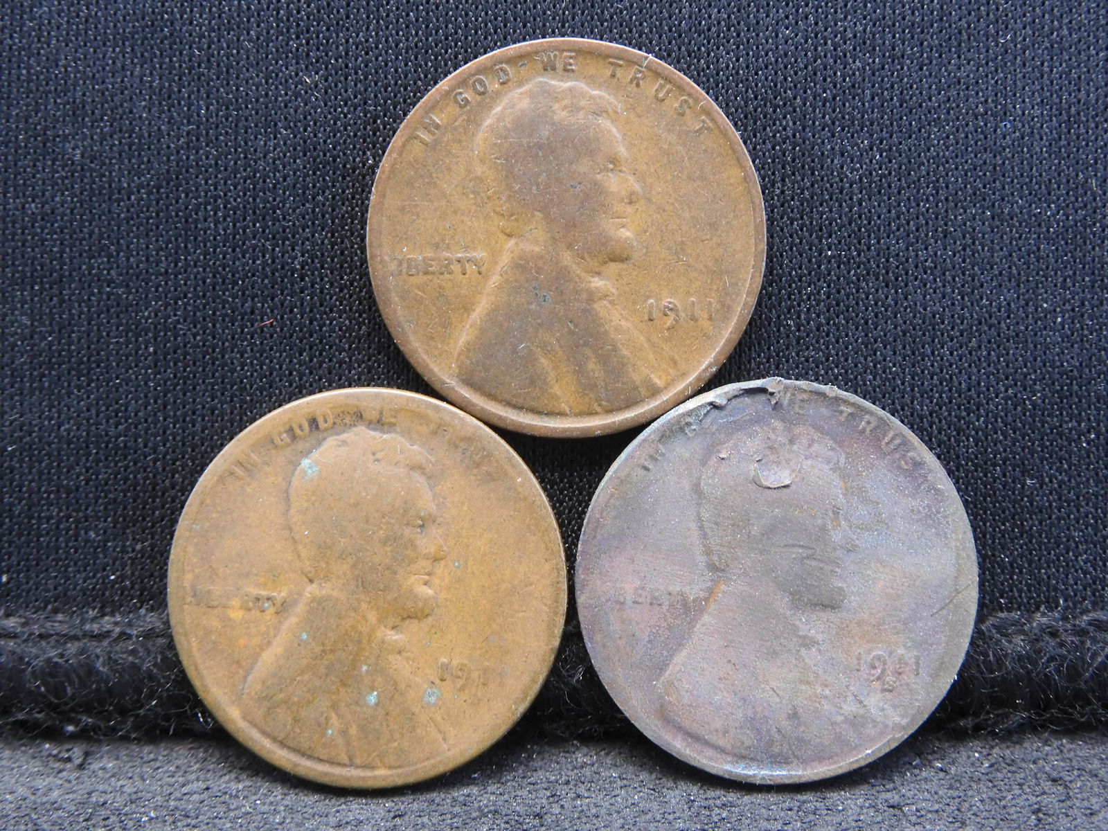 1911 P/D/S Lincoln Wheat Cents (1 of 2)