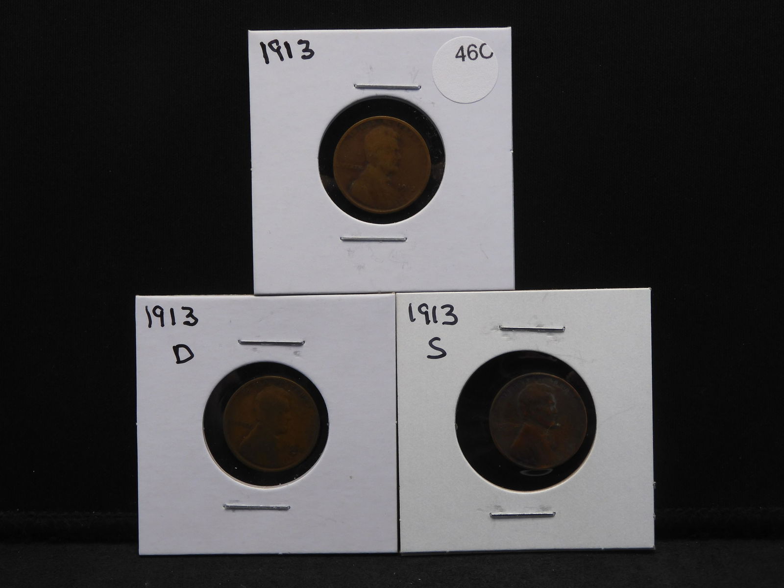 1913 P/D/S Lincoln Wheat Cents (1 of 7)