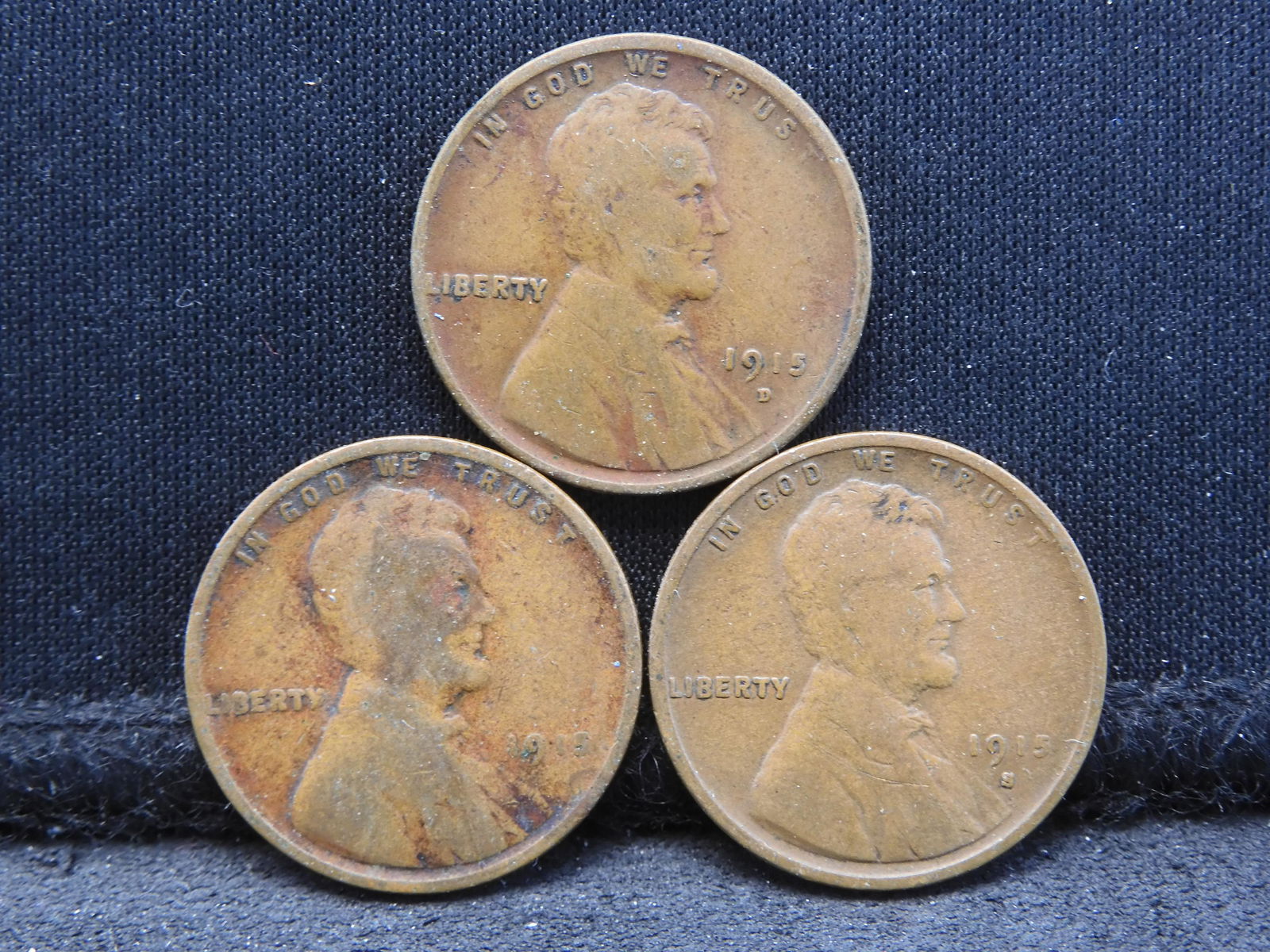 1915 P/D/S Lincoln Wheat Cents (1 of 2)