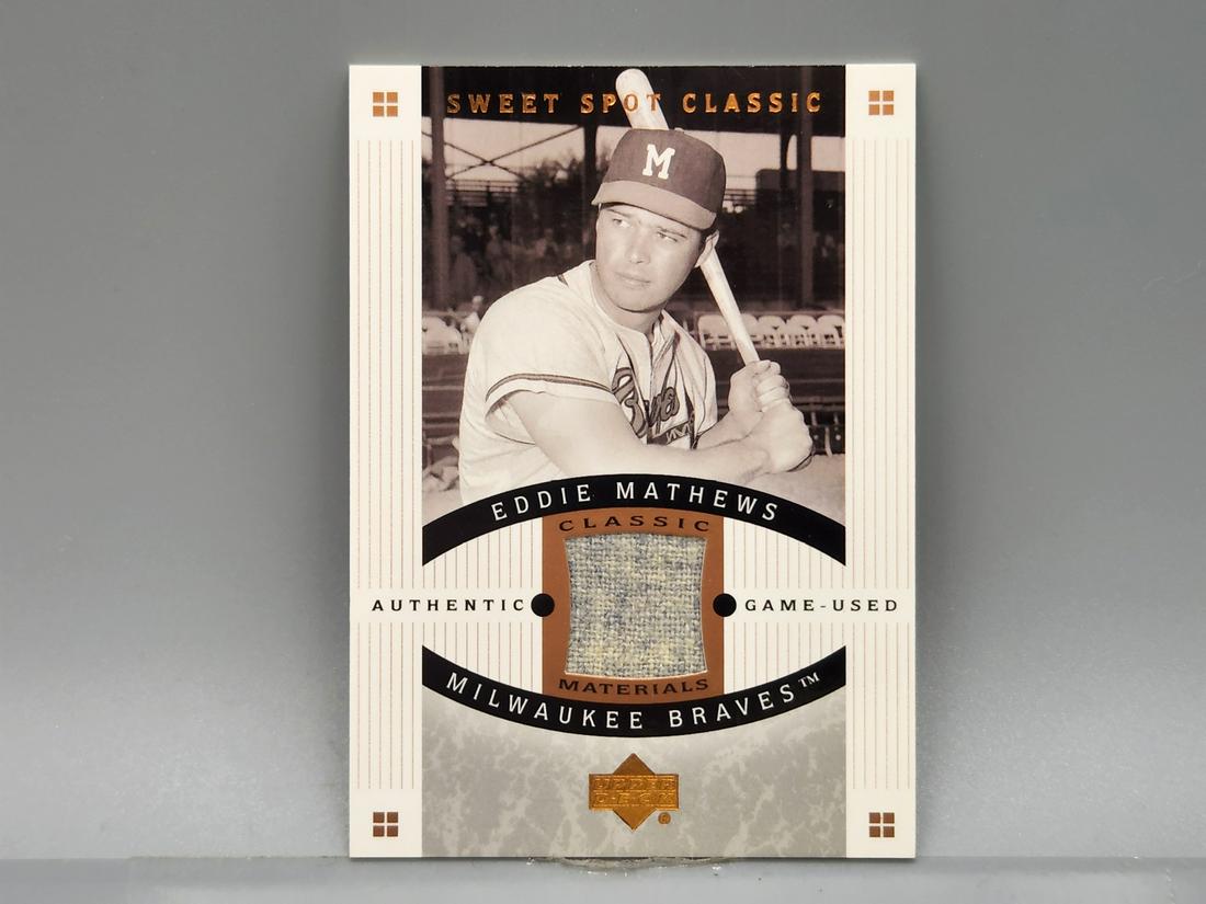 2005 Upper Deck Sweet Spot Classics Eddie Mathews Relic (1 of 2)