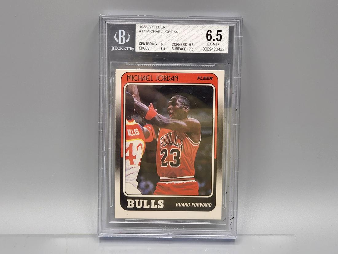 1988 Fleer Michael Jordan #17 BGS 6.5: 1988 Fleer Michael Jordan #17 BGS 6.5