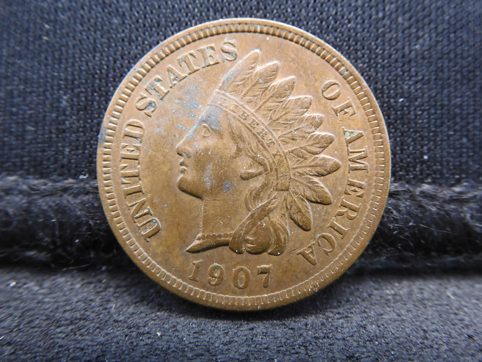 1907 Indian Head Penny - Full Liberty! - Three Diamonds (1 of 2)
