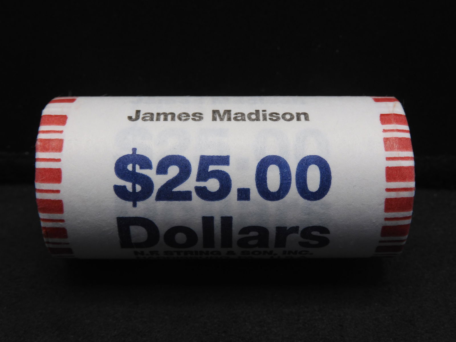 Roll Of 25 Brilliant Uncirculated 2007 James Madison Presidential Dollars In Original US Mint (1 of 3)