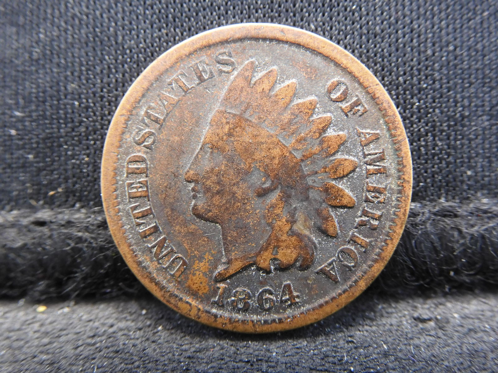 1864 Semi-Key Date Indian Head Cent.  Civil War Year. (1 of 2)