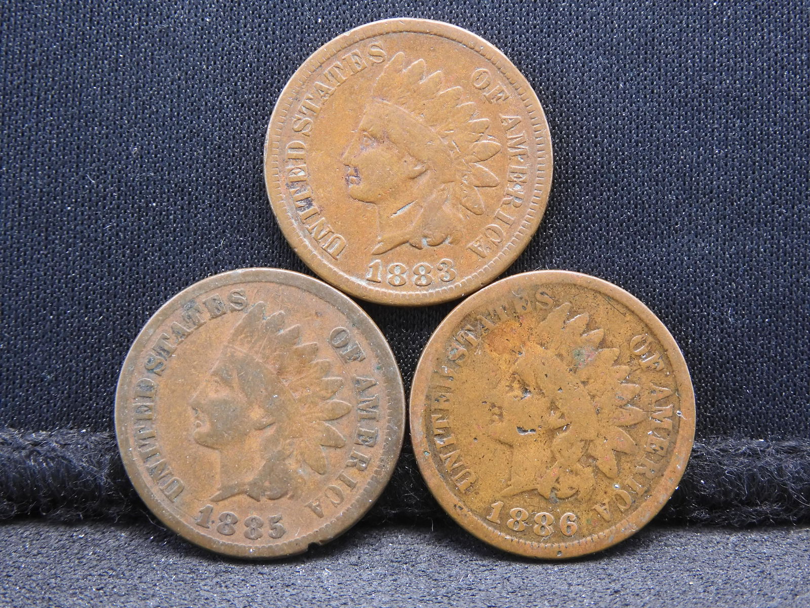 1883, 1885, 1886 Indian Head Pennies - Better Dates! (1 of 2)