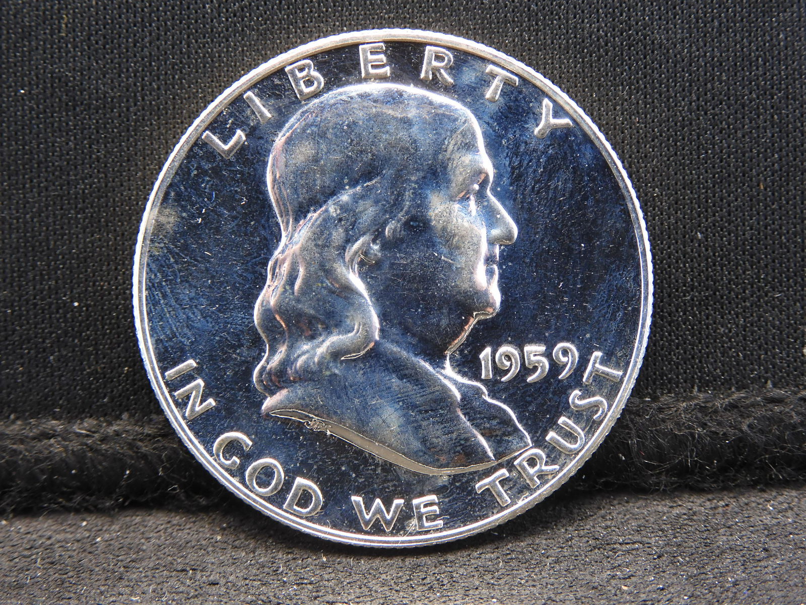 1959 Proof Benjamin Franklin SILVER Half Dollar. (1 of 2)