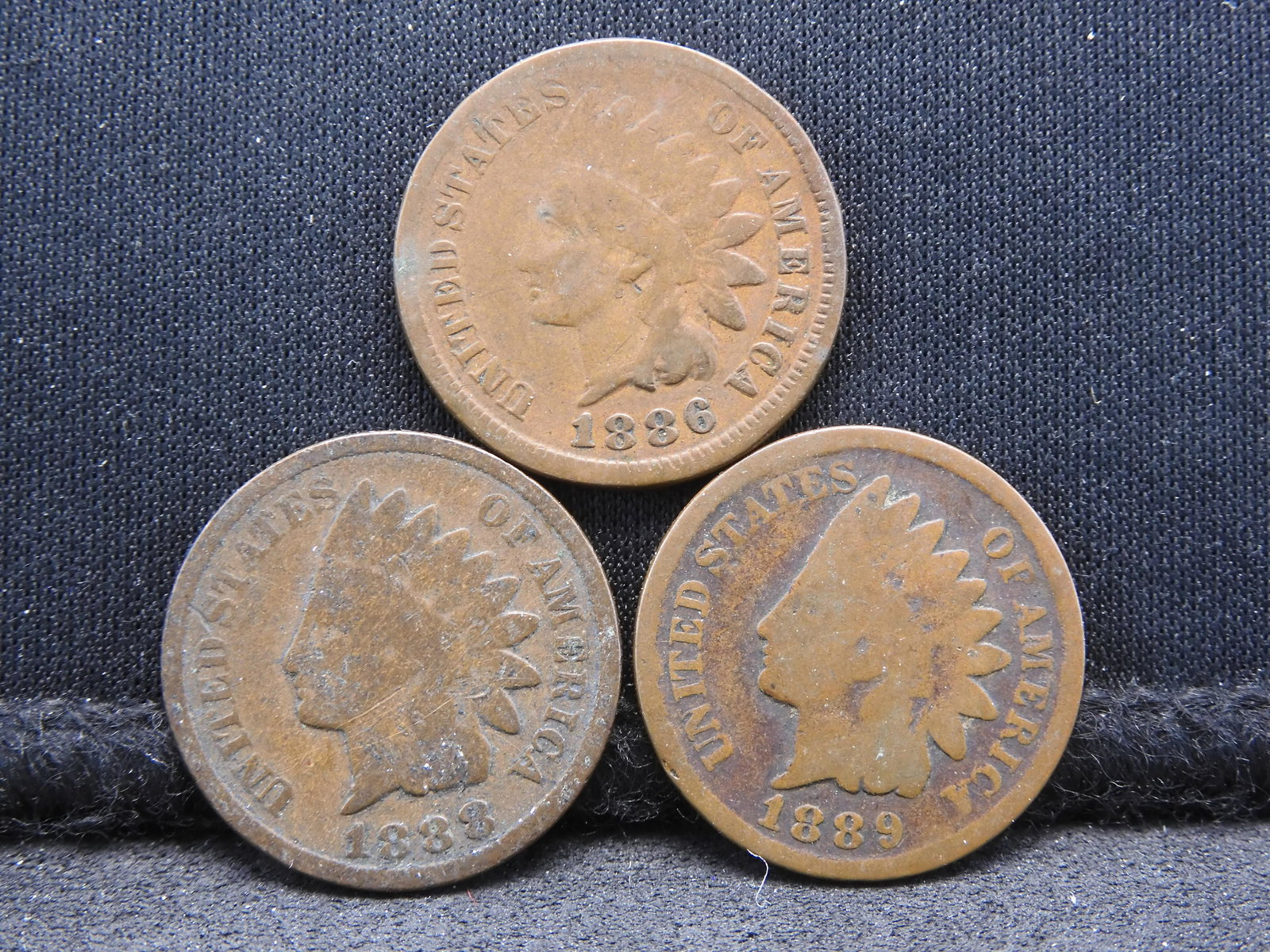 1886 - V1, 1888, 1889 Indian Head Pennies - Better Dates!: 1886 - V1, 1888, 1889 Indian Head Pennies - Better Dates!