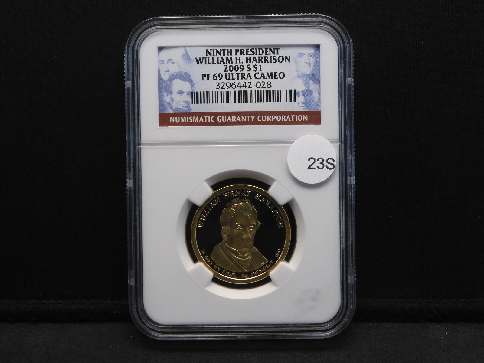 2009-S William Harrison - $1 Presidential Coin - PF 69 Ultra Cameo: 2009-S William Harrison - $1 Presidential Coin - PF 69 Ultra Cameo