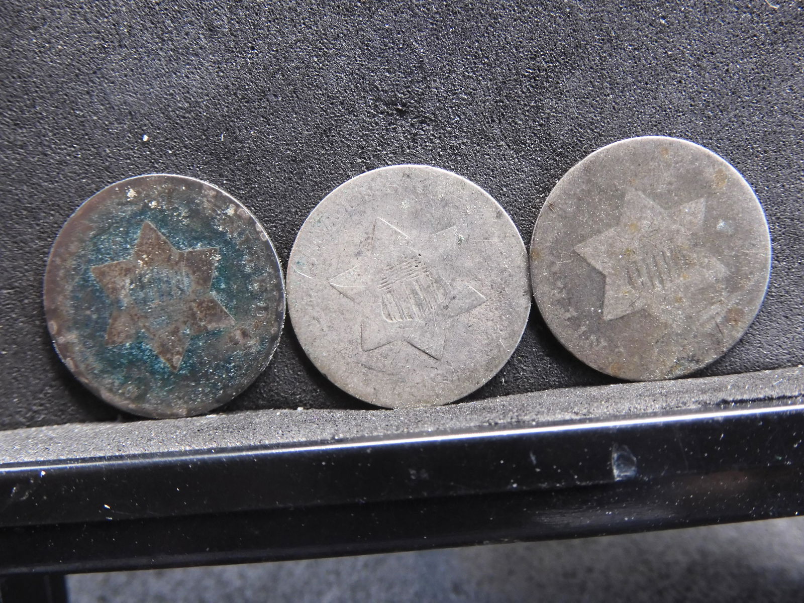 3 - Silver Three Cent Trimes w/o Dates (1 of 2)