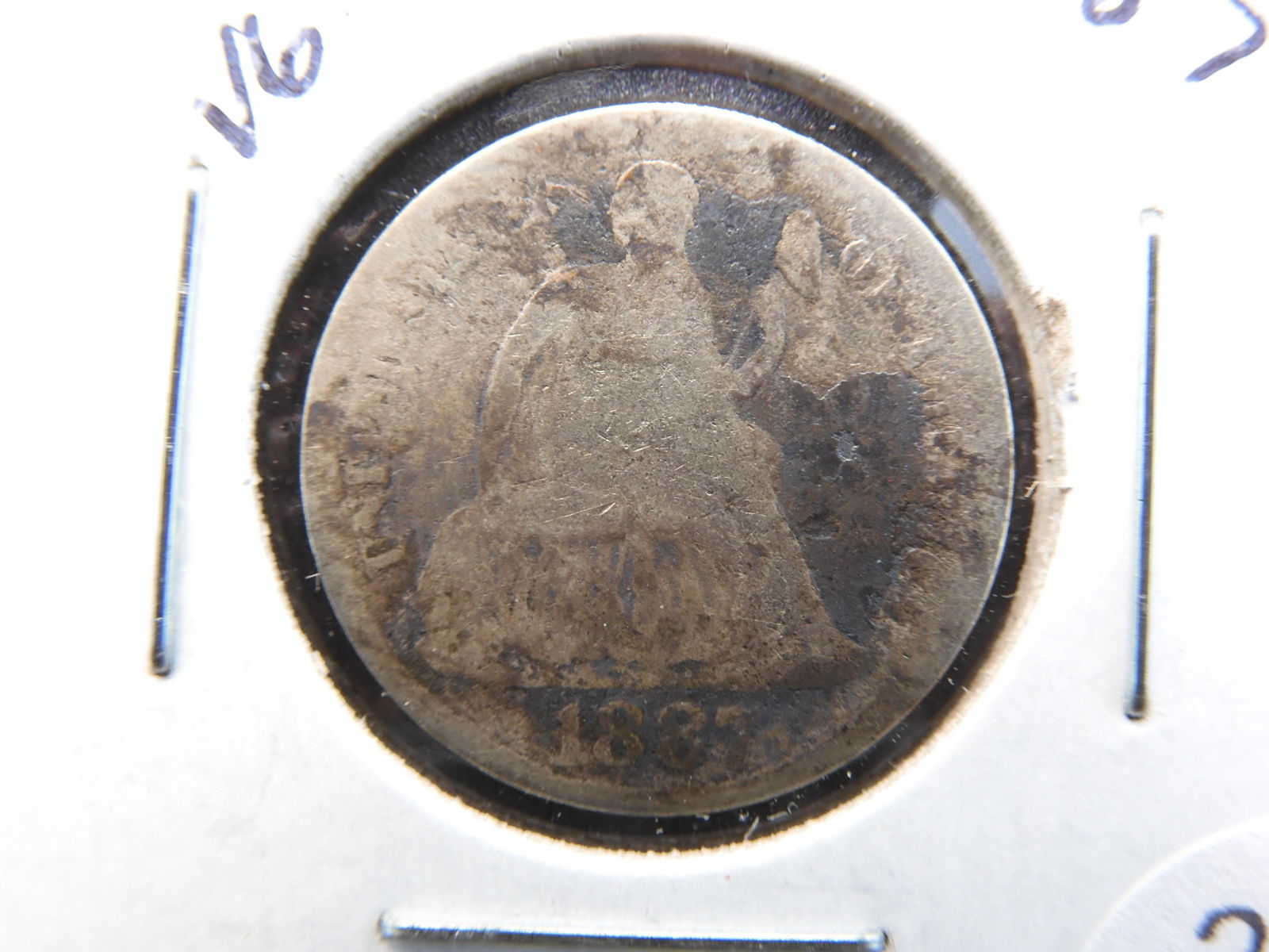 1887 Silver Seated Dime - Liberty Visible! (1 of 3)