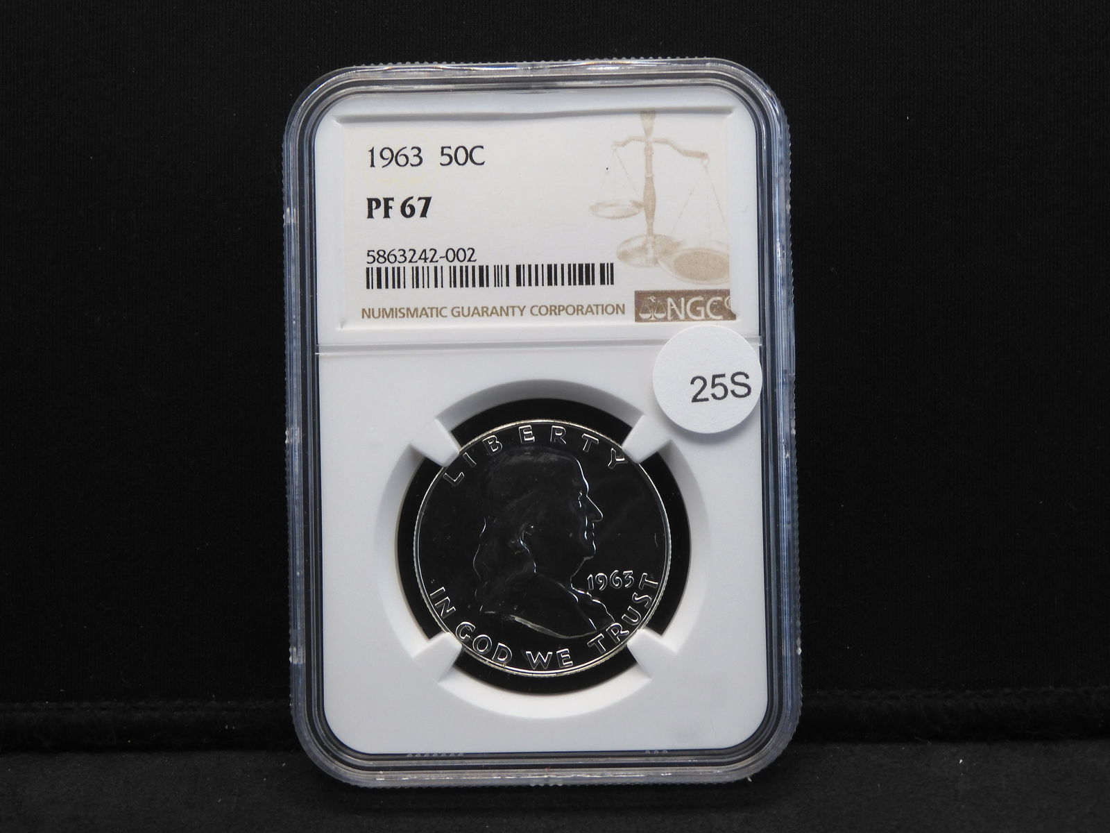 1963 Proof Silver Franklin Half Dollar - NGC - PF 67 (1 of 4)