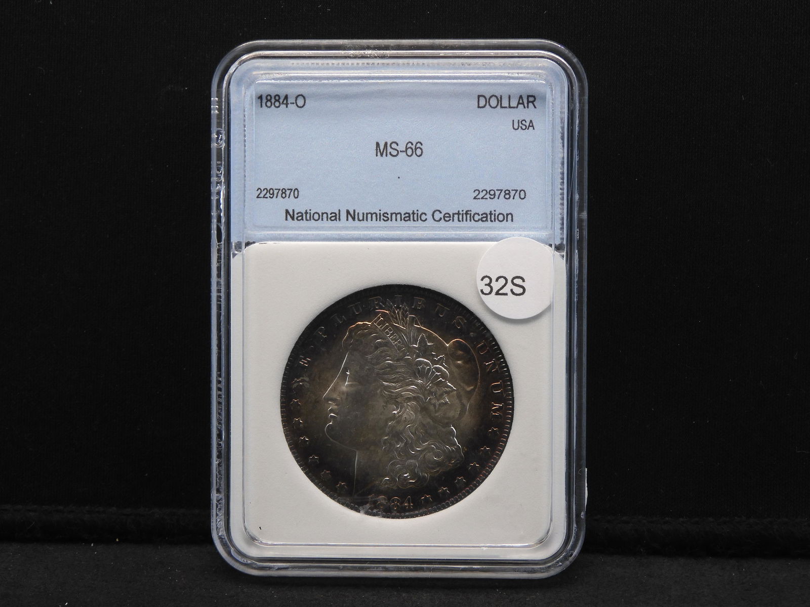 1884-O Rainbow Toned Silver Morgan Dollar - PCGS - MS 66 - HIGH GRADE (1 of 4)