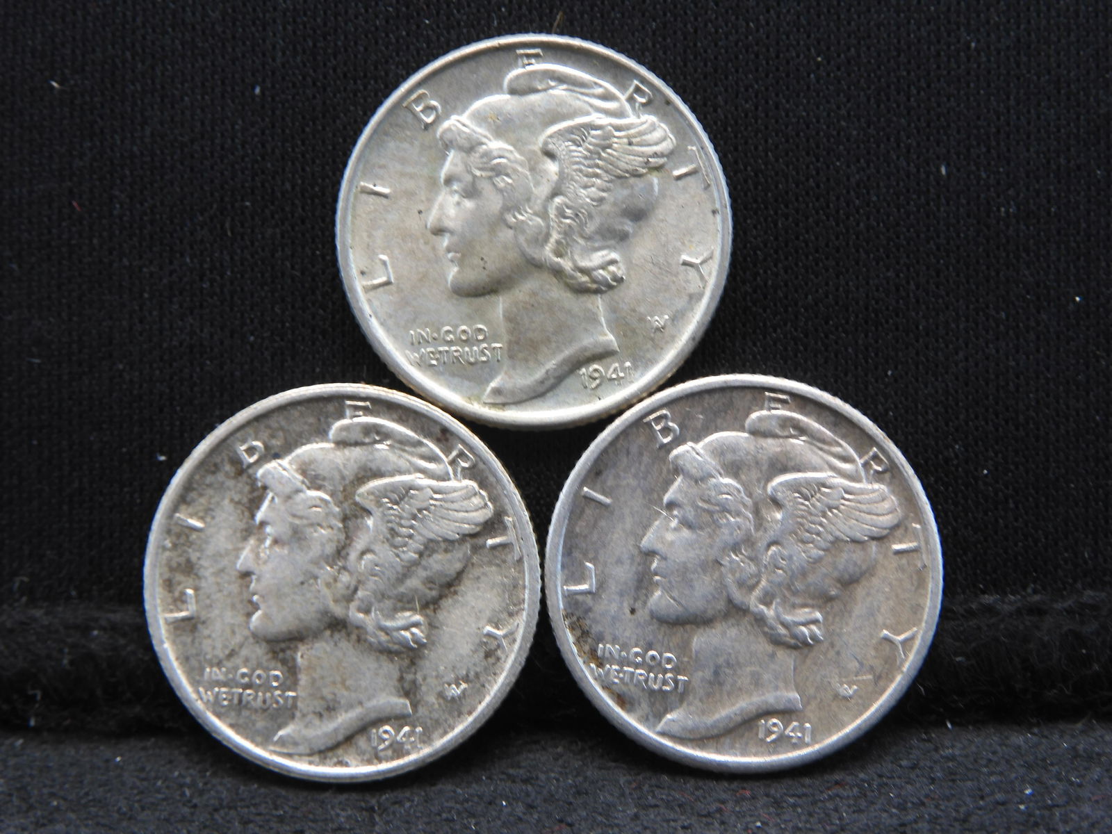 1941 PDS AU-BU Mercury Head Dimes. (1 of 2)