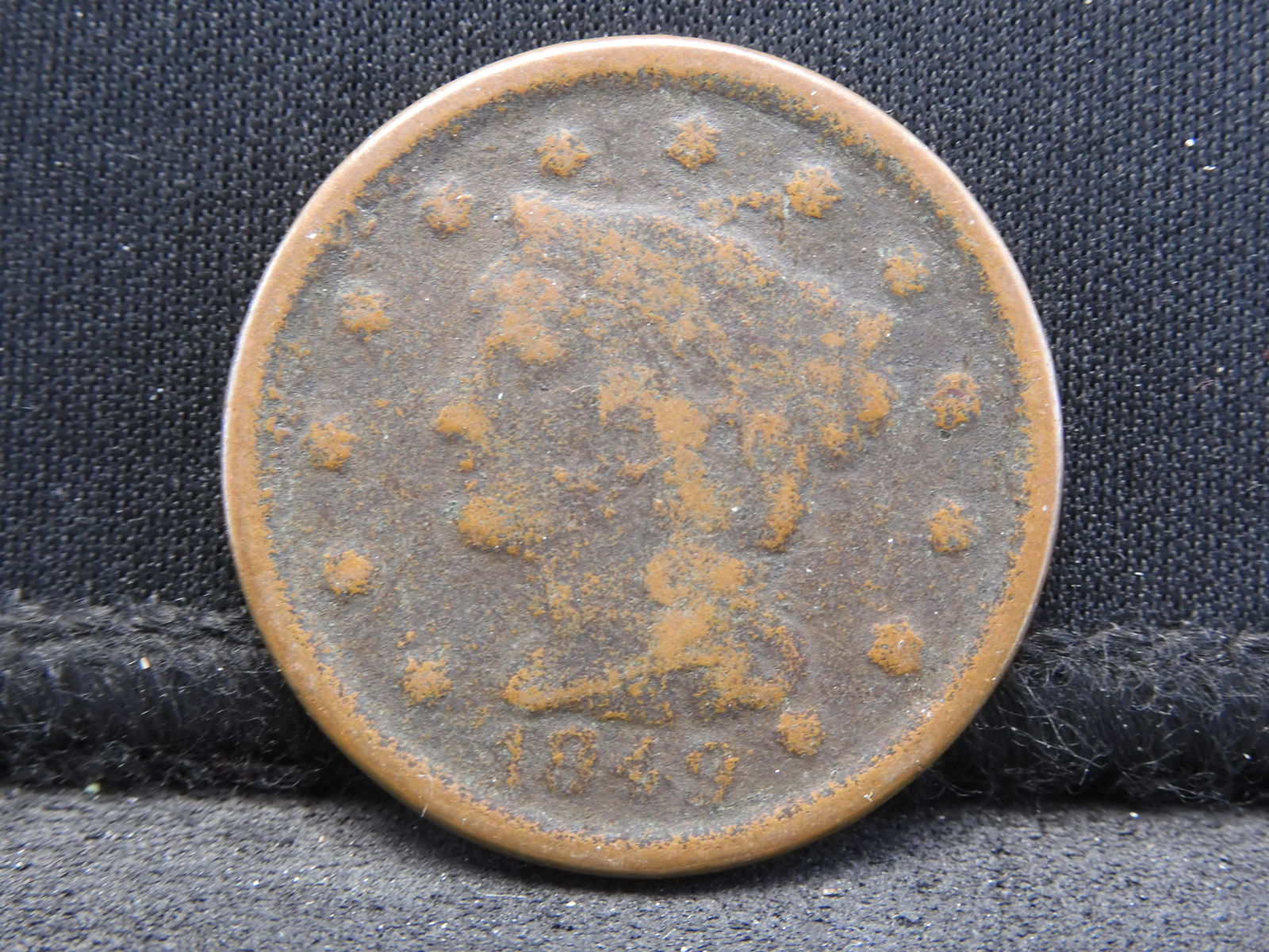 1849 Braided Hair Liberty Head Large Cent (1 of 2)
